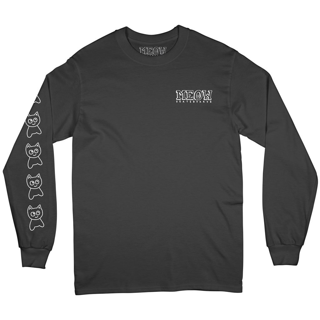 Meow Bar Logo L/S T-Shirt Black – Switch and Signal Skatepark